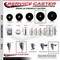 Service Caster 5 Inch Phenolic Swivel 58 Inch Threaded Stem Caster Set with Total Lock Brake SCC-TSTTL20S514-PHR-58212-4 - alternate 3